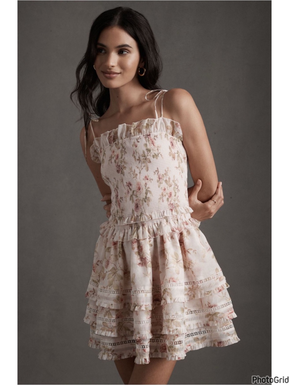 V. Chapman Freesia Mini Dress Pink Print Size 10